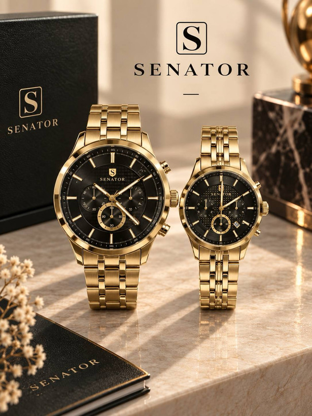 خرید ساعت ست سناتور اورجینال، سه موتور کرنو گراف، دوسال گارانتی شرکتی